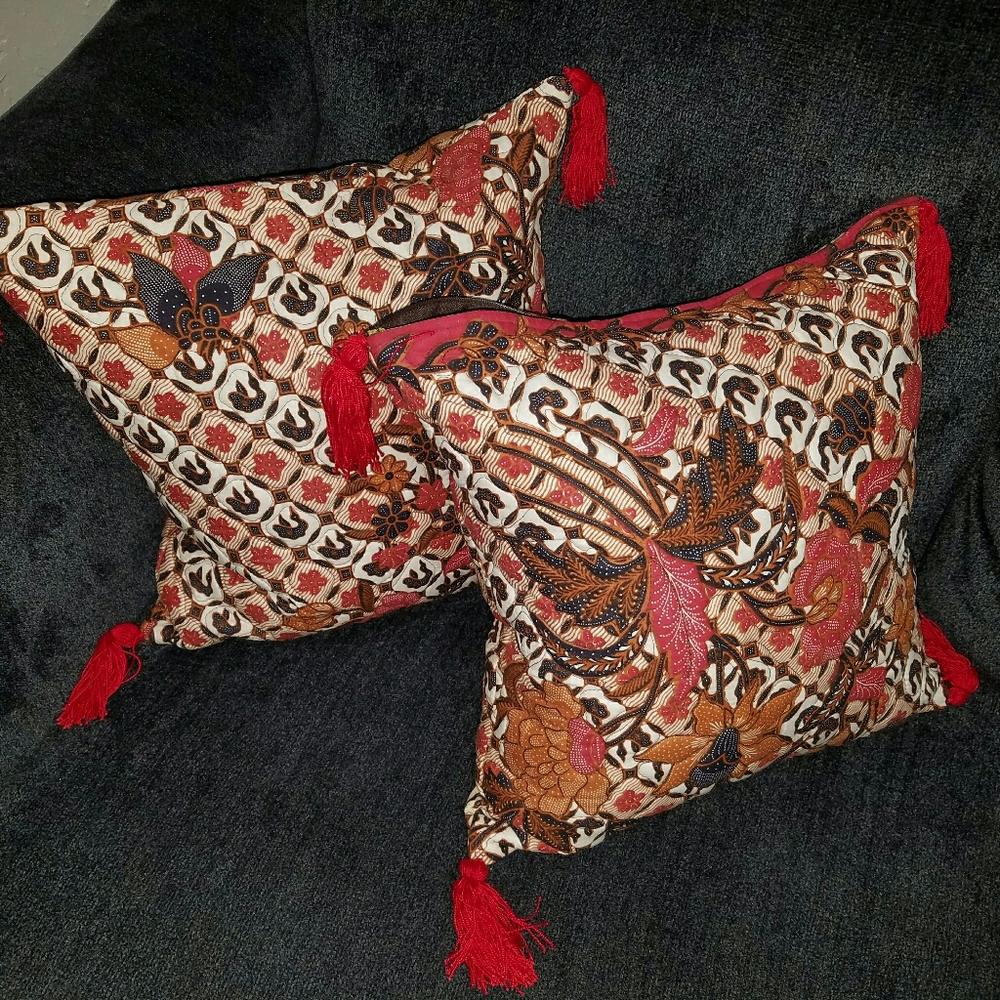 Vintage Batik pillow covers - Only 1 Left!